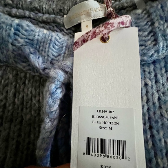 LoveShackFancy Wool Blossom Pant in Blue Horizon Women's Size M with tags - Picture 8 of 8